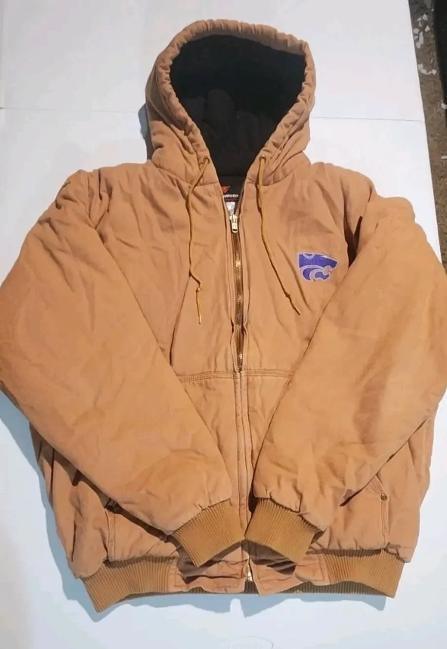 TeamWorks Kansas State Wildcats Canvas Work Jacket Carhartt Style -large Tall-